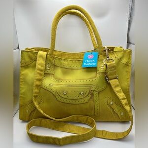 Happy Wahine Mustard Tote Bag